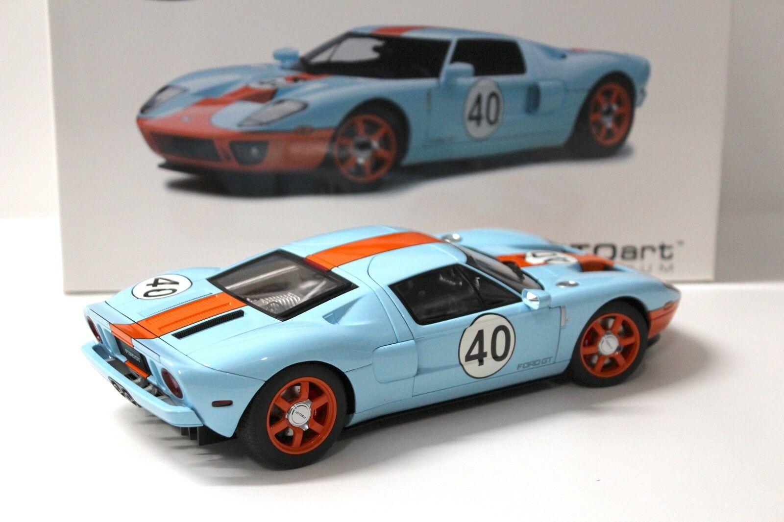 1:18 AUTOart Ford GT LM 2004 GULF LIVERY #40 blue
