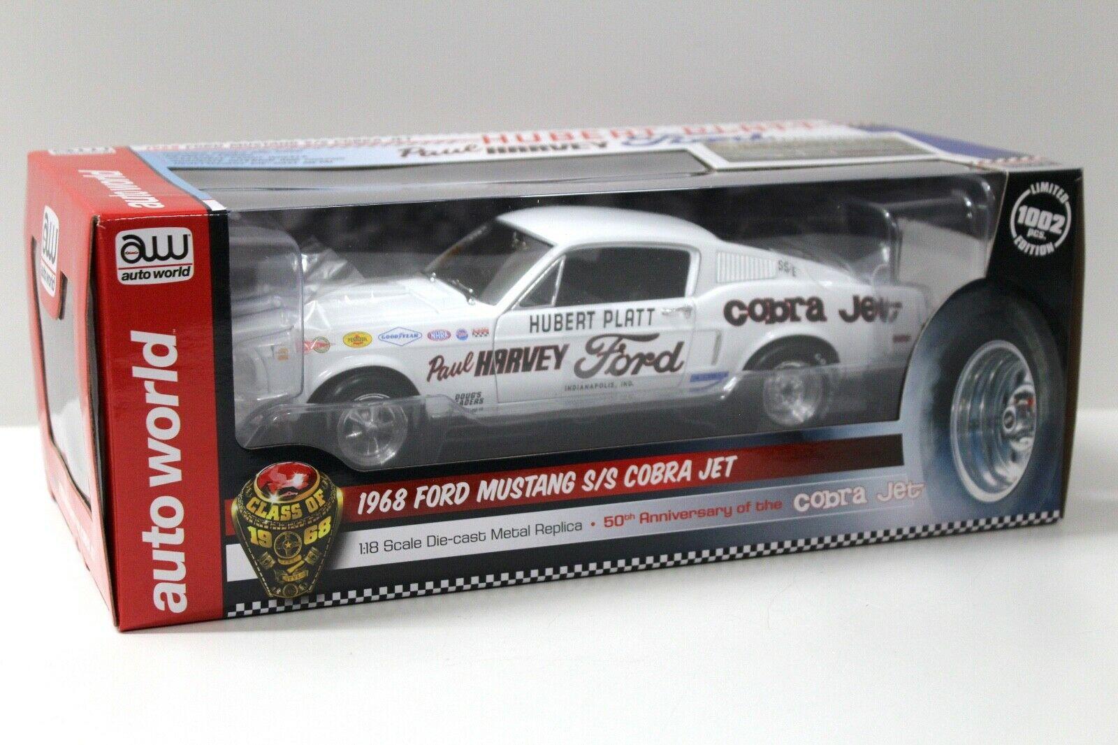 1:18 Auto World Ford Mustang S/S Cobra Jet Hubert Platt white