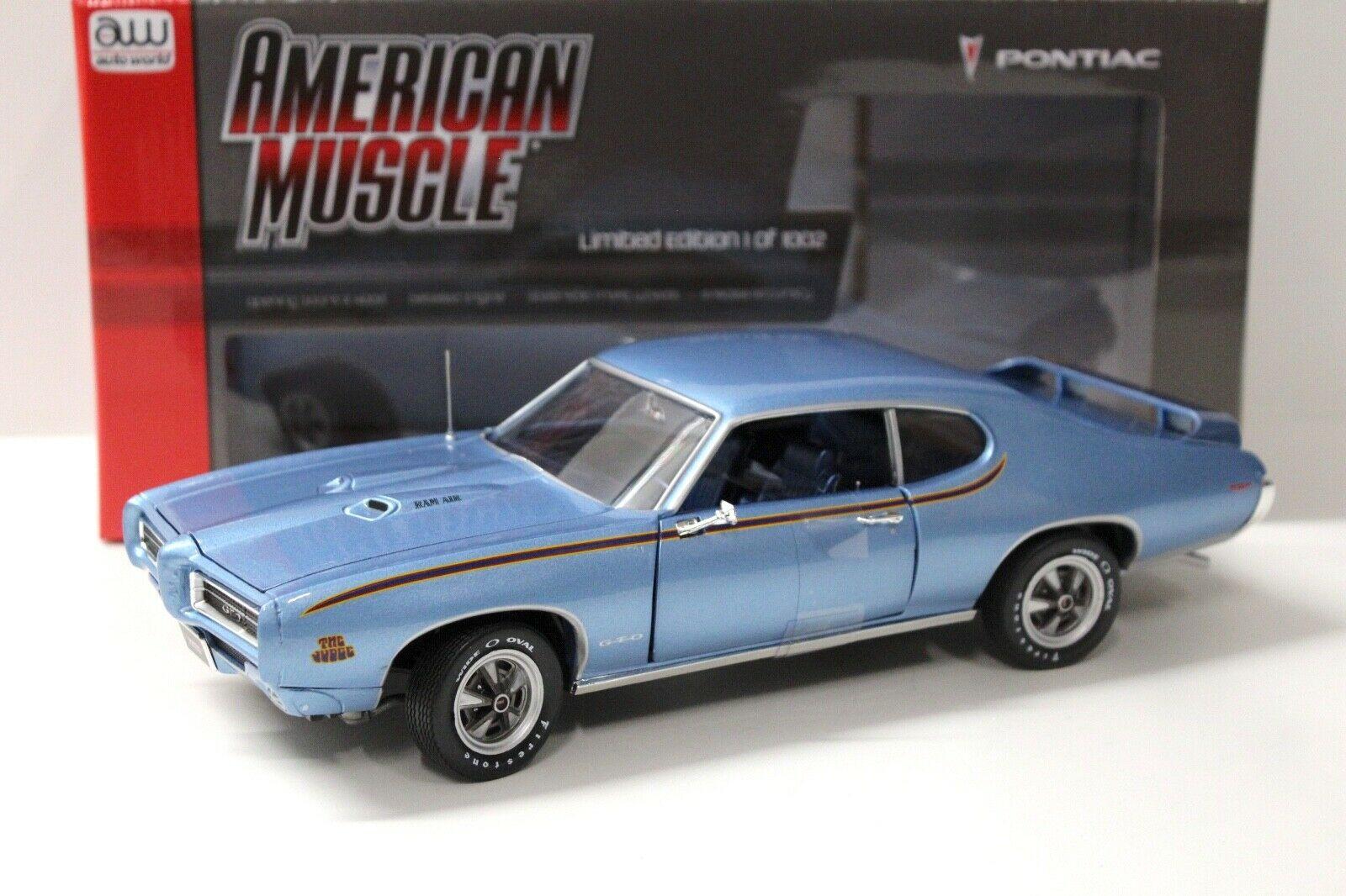 1:18 Auto World Pontiac GTO JUDGE 1969 blue MCACN