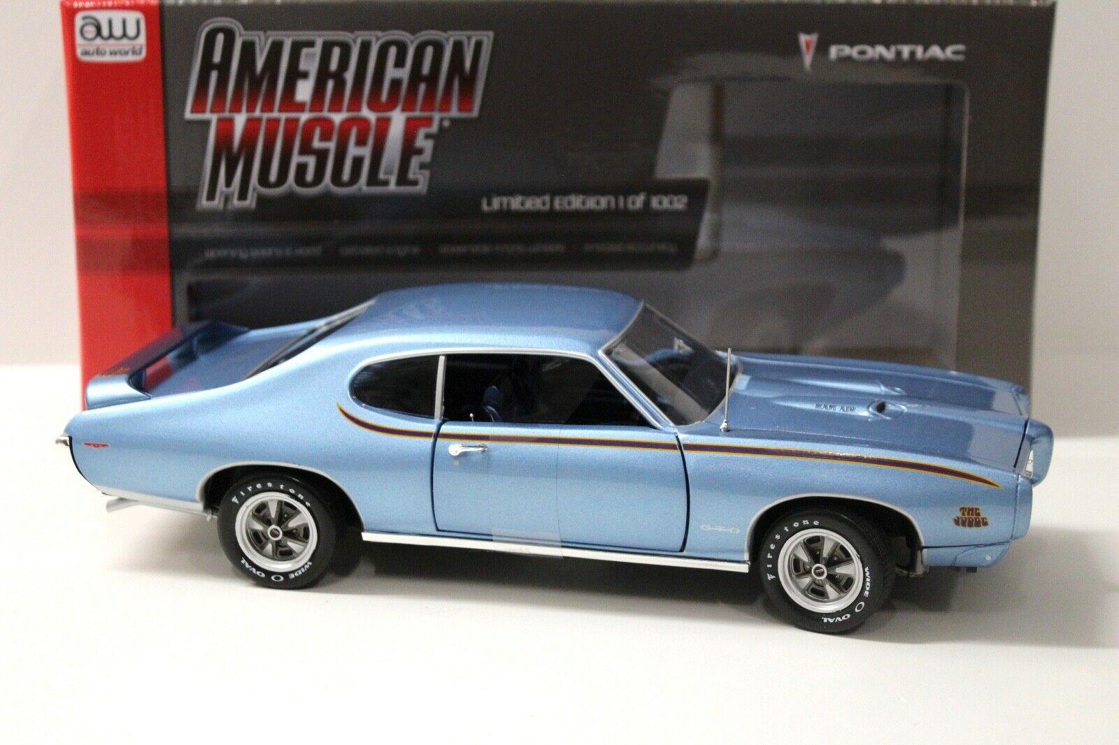 1:18 Auto World Pontiac GTO JUDGE 1969 blue MCACN