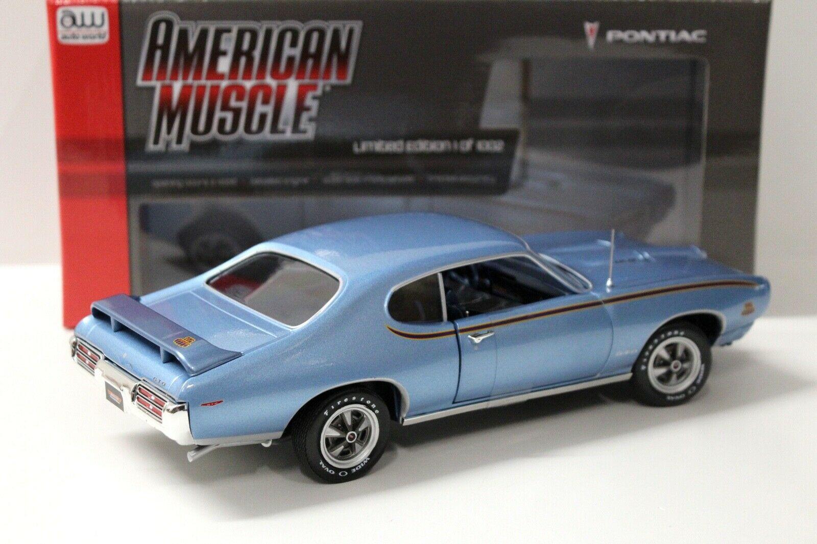 1:18 Auto World Pontiac GTO JUDGE 1969 blue MCACN