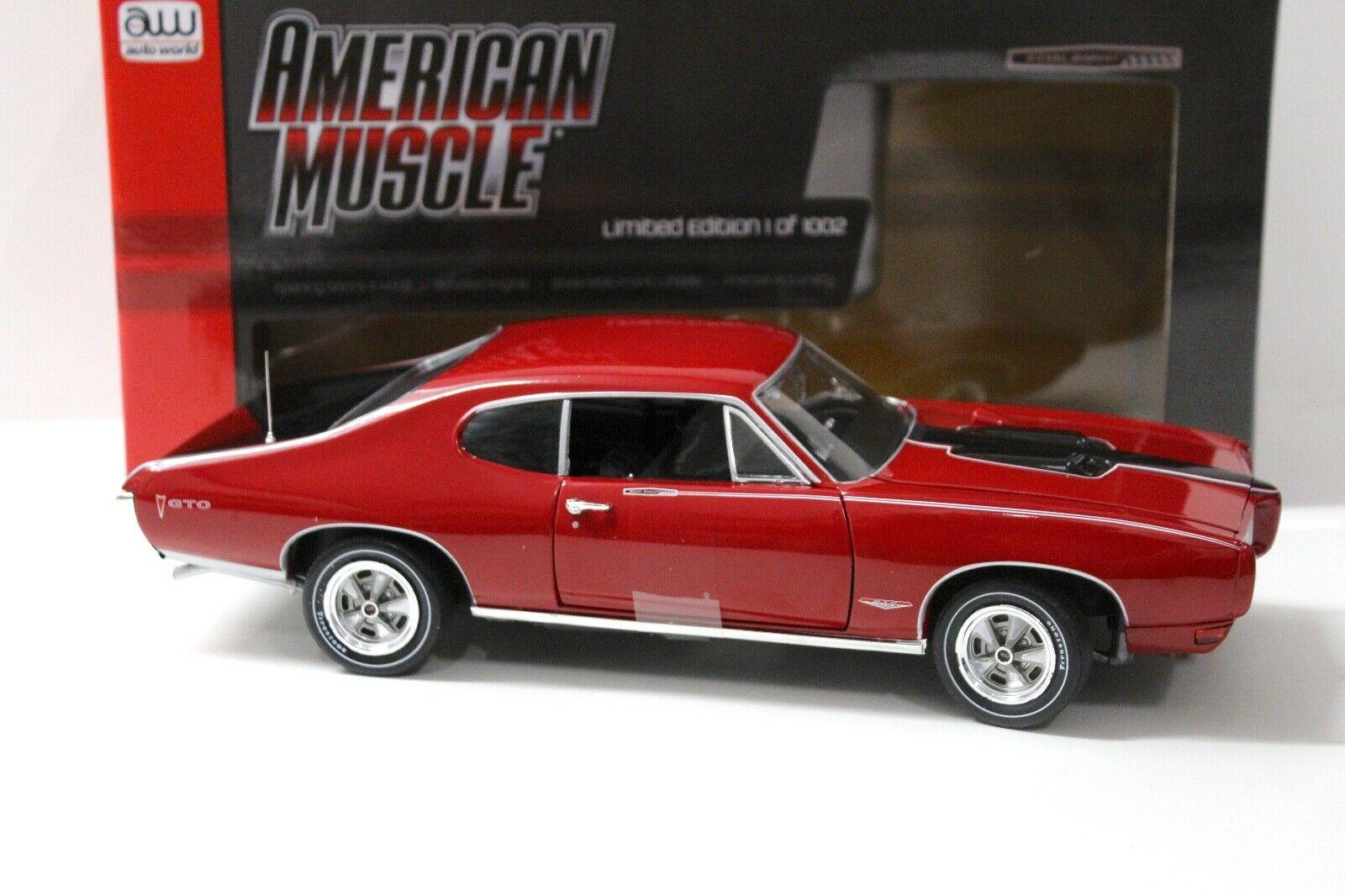 1:18 Auto World Pontiac GTO Royal Bobcat GTO 1968 red