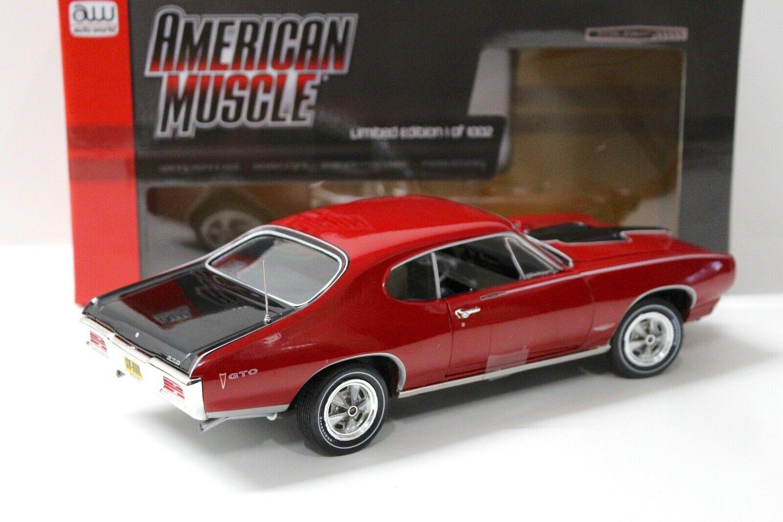 1:18 Auto World Pontiac GTO Royal Bobcat GTO 1968 red