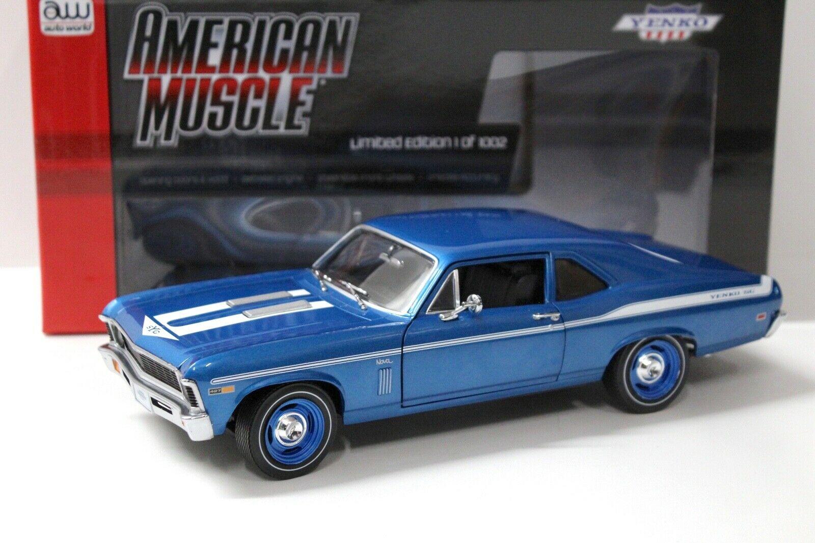 1:18 Auto World Chevrolet Nova Yenko 1969 blue