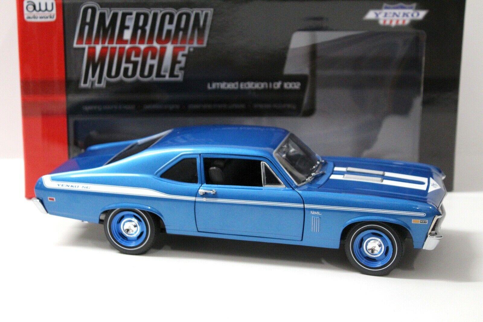 1:18 Auto World Chevrolet Nova Yenko 1969 blue