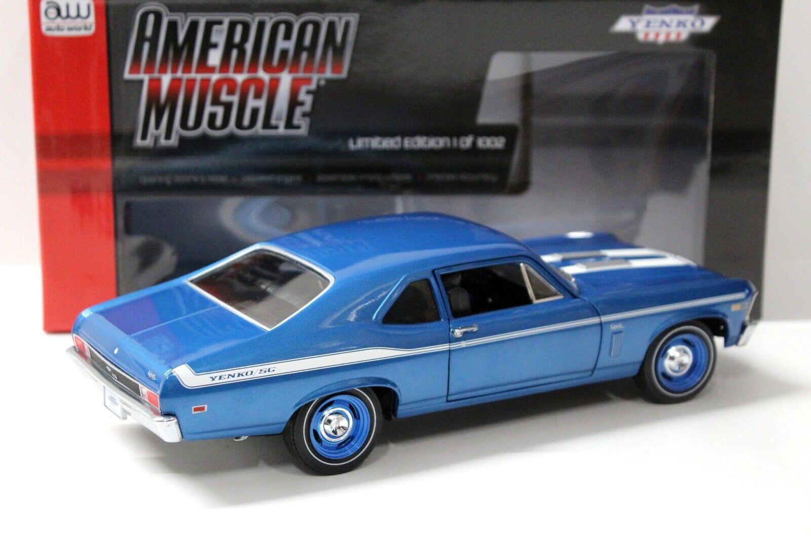 1:18 Auto World Chevrolet Nova Yenko 1969 blue