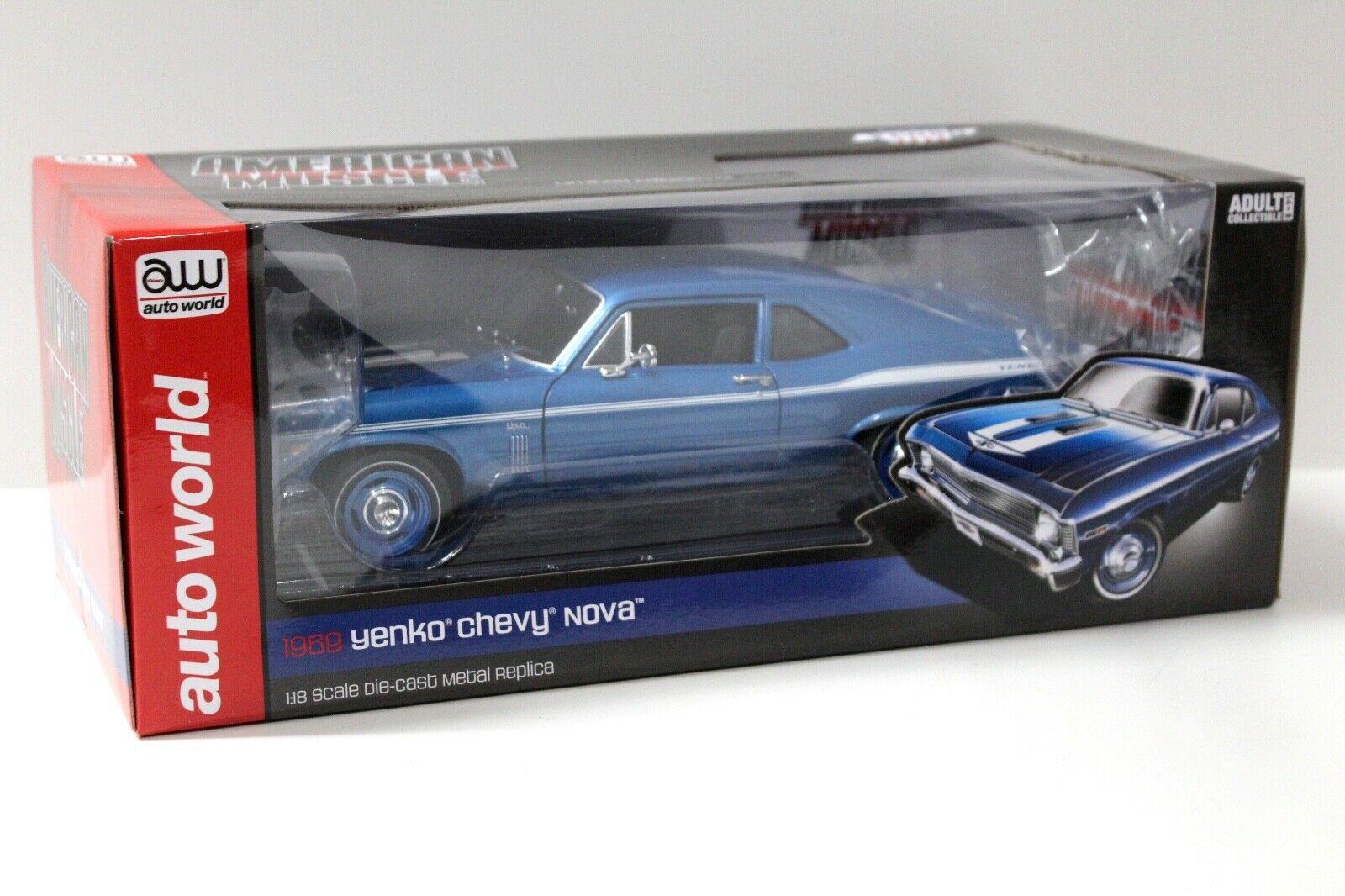 1:18 Auto World Chevrolet Nova Yenko 1969 blue