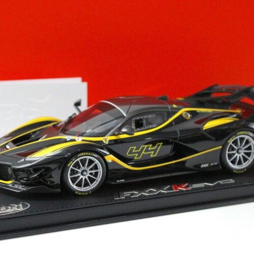 1:18 BBR Ferrari FXXK Evo Nero Stellato Car No. #44 black/ yellow