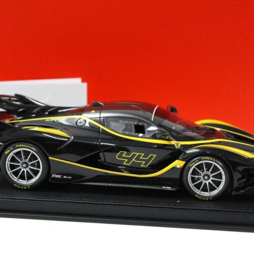 1:18 BBR Ferrari FXXK Evo Nero Stellato Car No. #44 black/ yellow