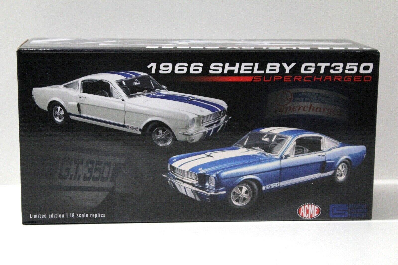 1:18 ACME Mustang Shelby GT350 Supercharged Coupe blue 1966