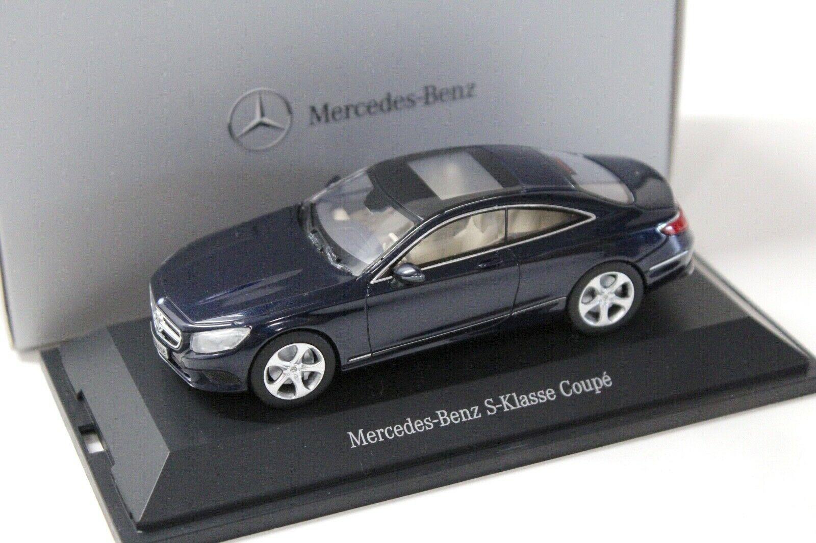 ID 39118 orig 1.jpg 1:43 Kyosho Mercedes S-Klasse Coupe blue DEALER VERSION