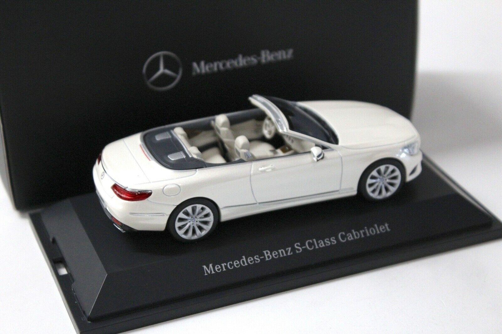 1:43 Kyosho Mercedes S-Klasse Cabriolet white DEALER VERSION