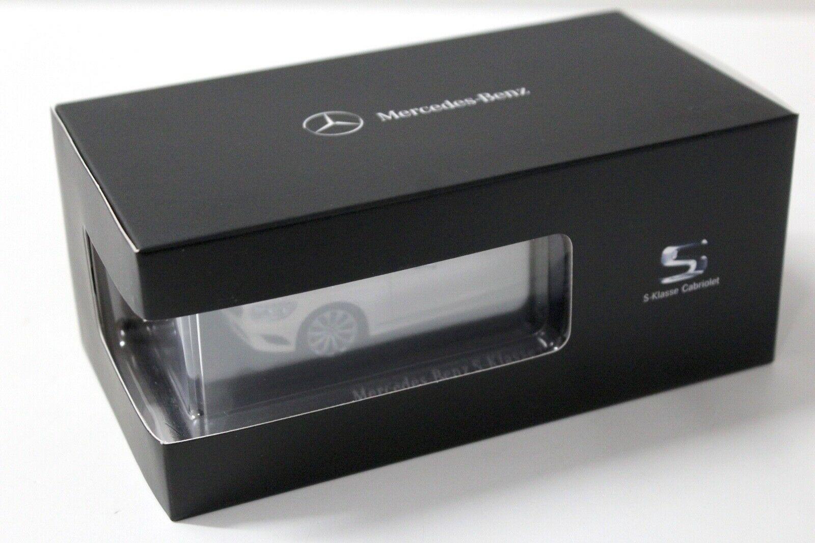 1:43 Kyosho Mercedes S-Klasse Cabriolet white DEALER VERSION