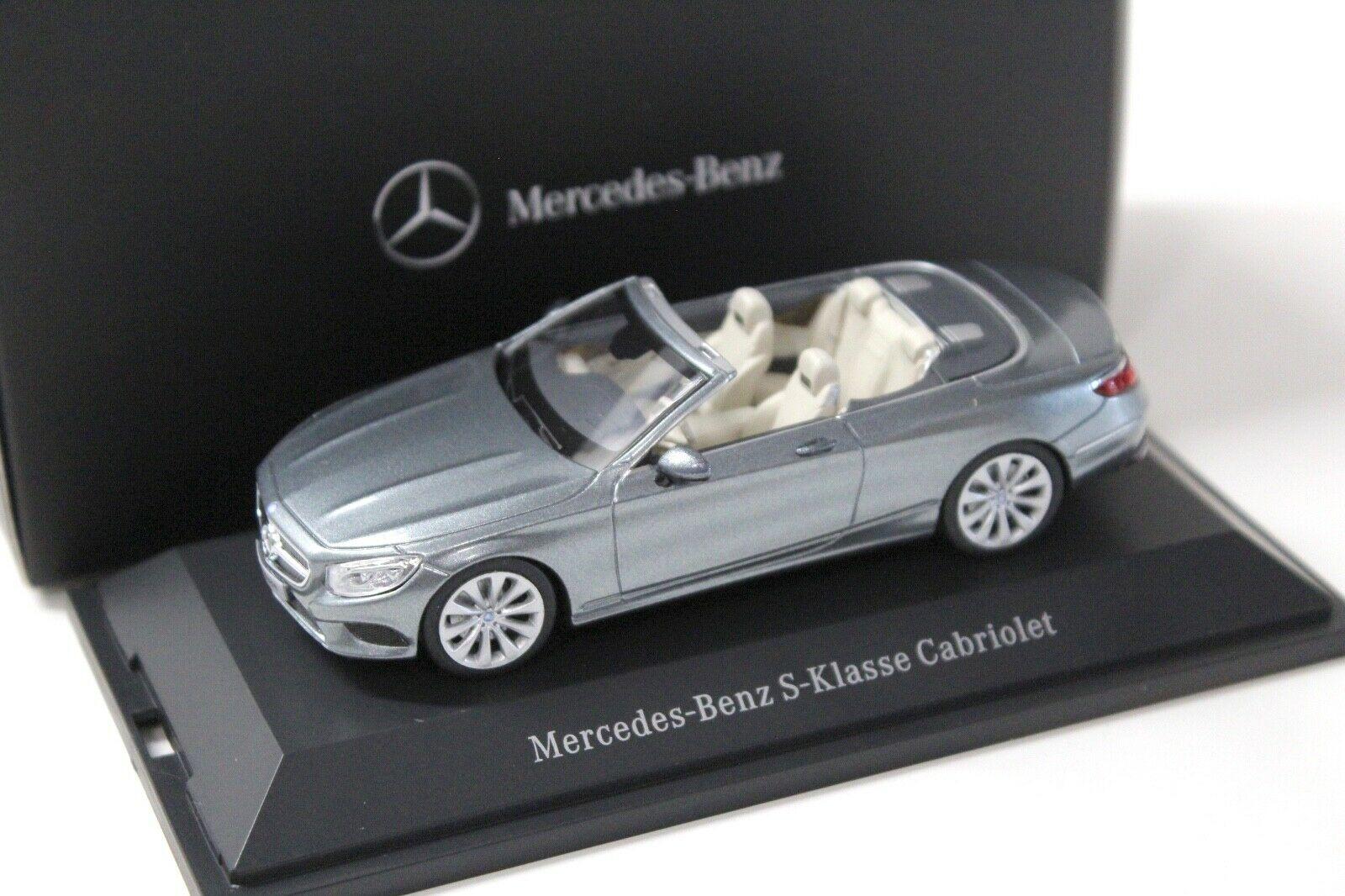 1:43 Kyosho Mercedes S-Klasse Cabriolet grey DEALER VERSION