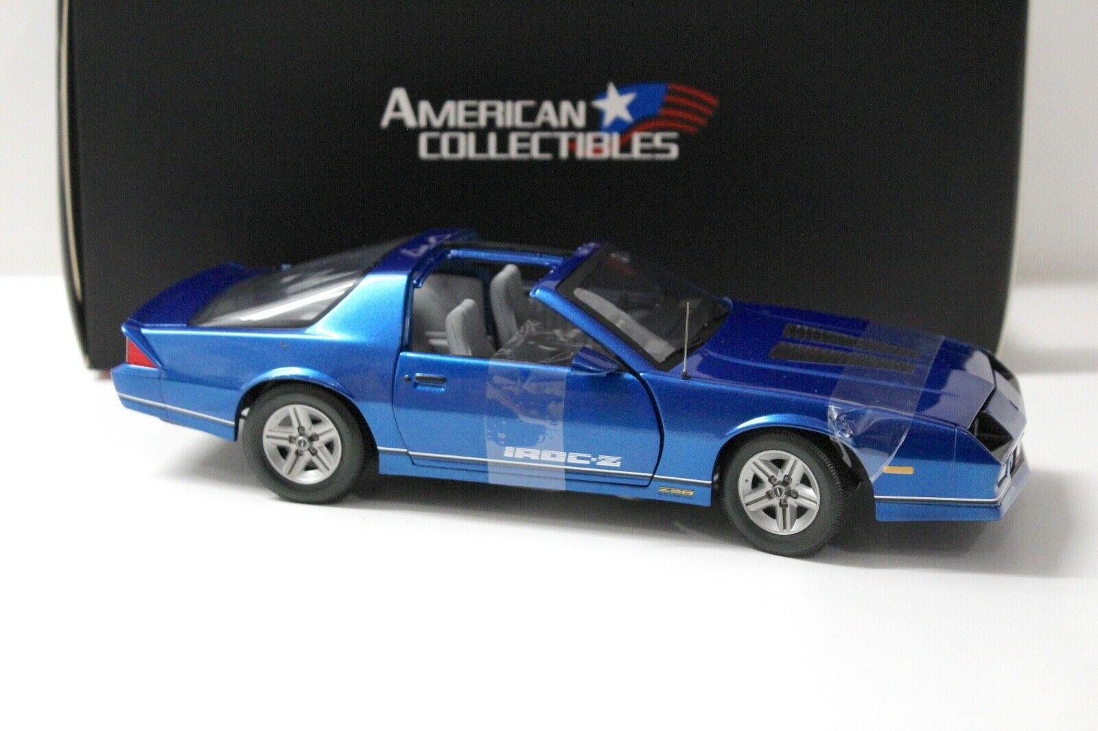 1:18 SunStar 1985 Chevrolet Camaro IROC-Z blue