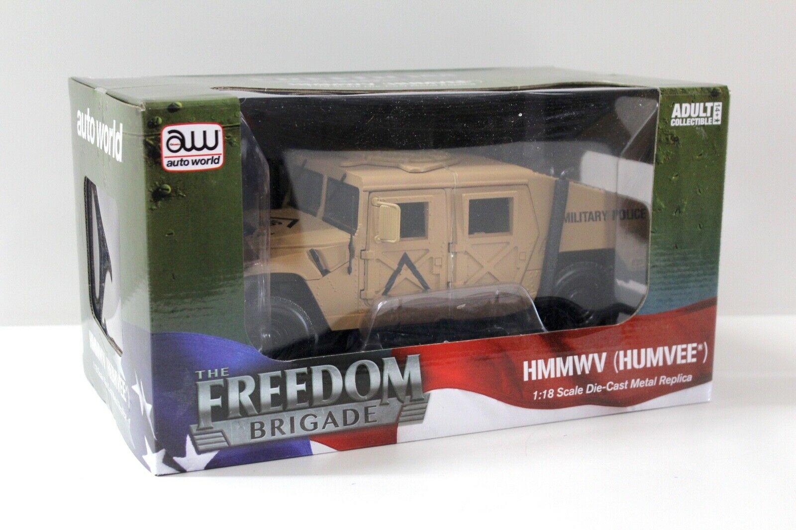 1:18 Auto World Hummer Humvee Military Police beige