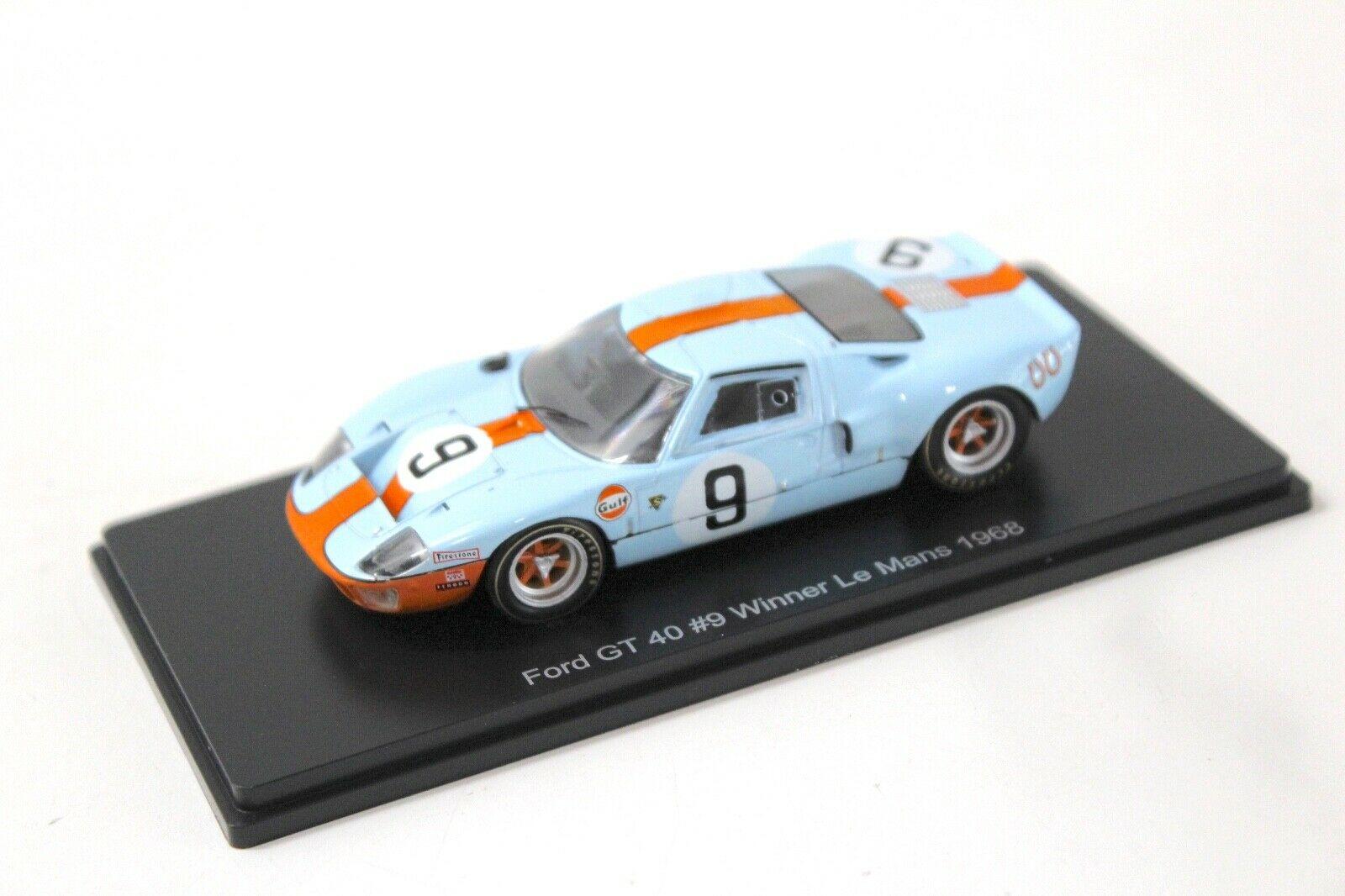1:43 Spark Ford GT 40 #9 Winner Le Mans 1968 Gulf blue