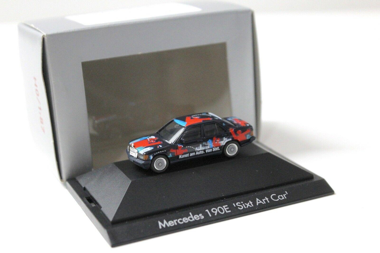 1:87 Herpa Mercedes 190E "SIXT ART CAR" black/ red