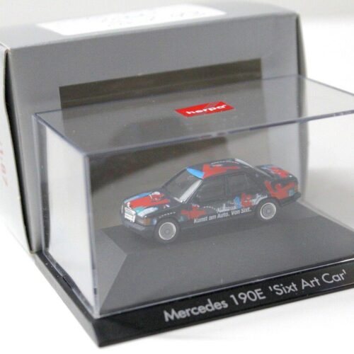 1:87 Herpa Mercedes 190E "SIXT ART CAR" black/ red