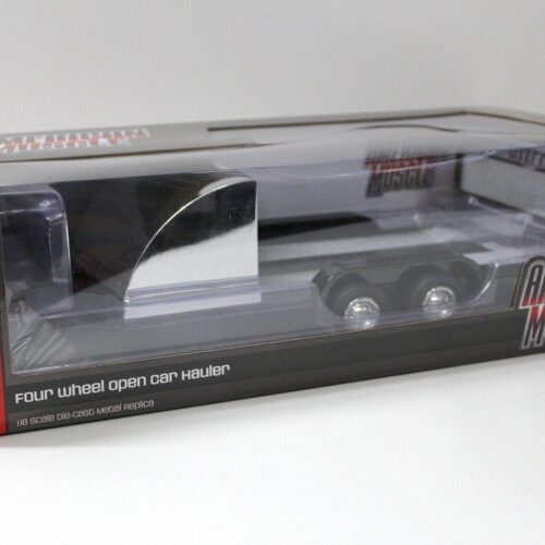 1:18 Auto World Trailer Open Car Hauler Anhänger black
