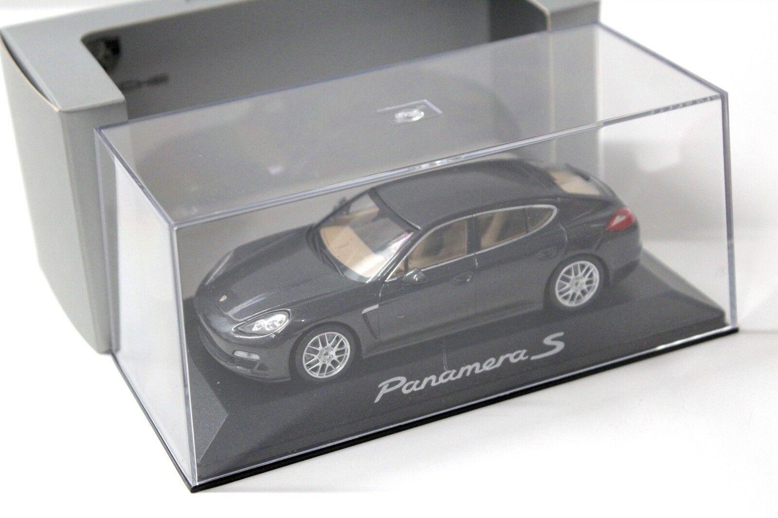 1:43 Minichamps Porsche Panamera S dark grey DEALER VERSION