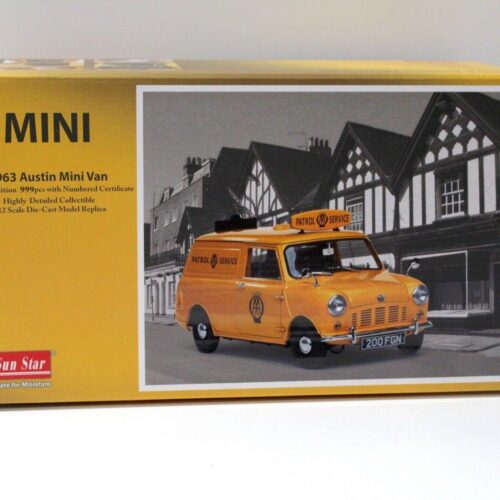 1:12 SunStar Austin Mini Van *PATROL SERVICE* 1963 yellow