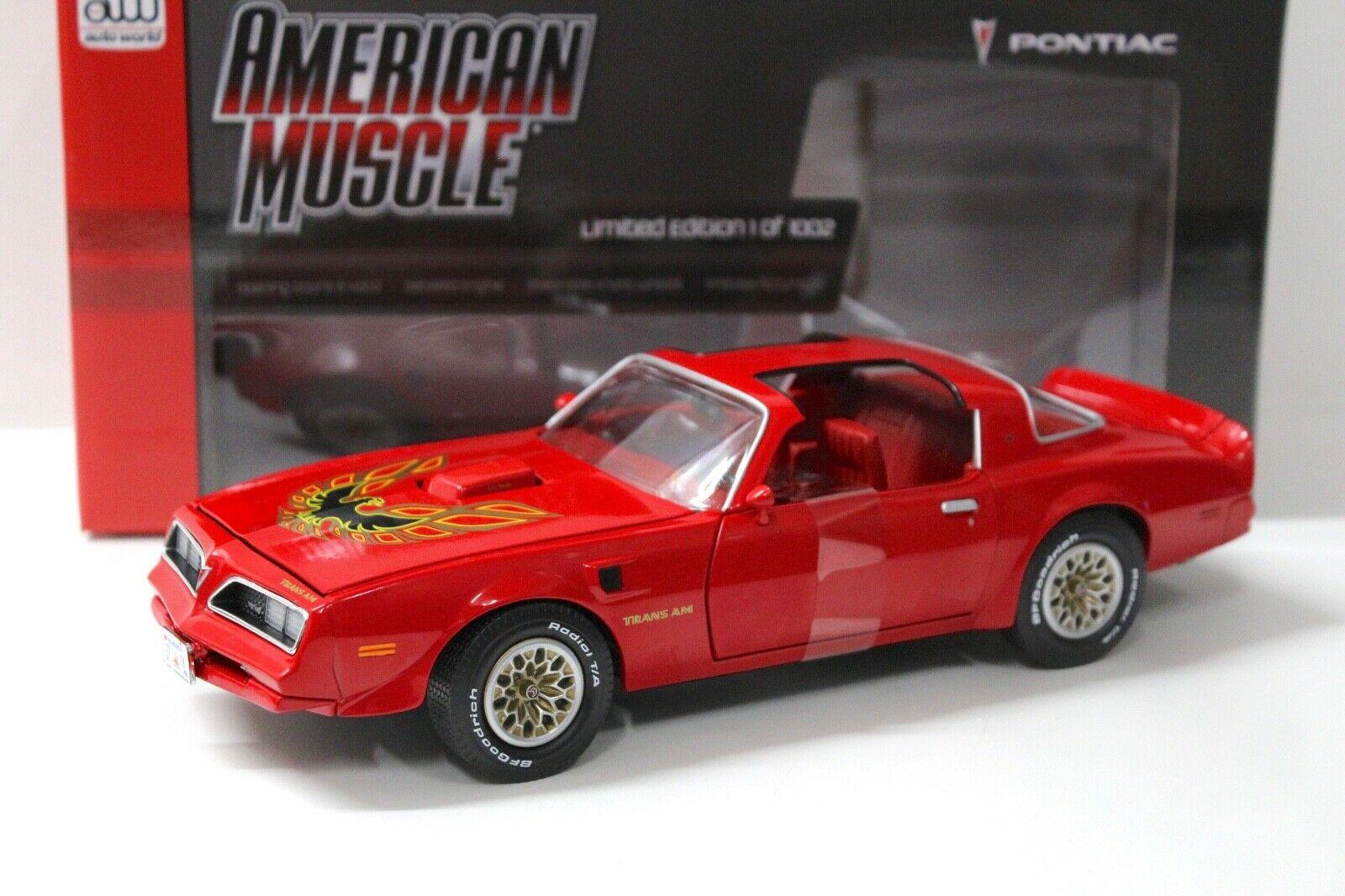 1:18 Auto World Pontiac Firebird Trans Am 1977 red