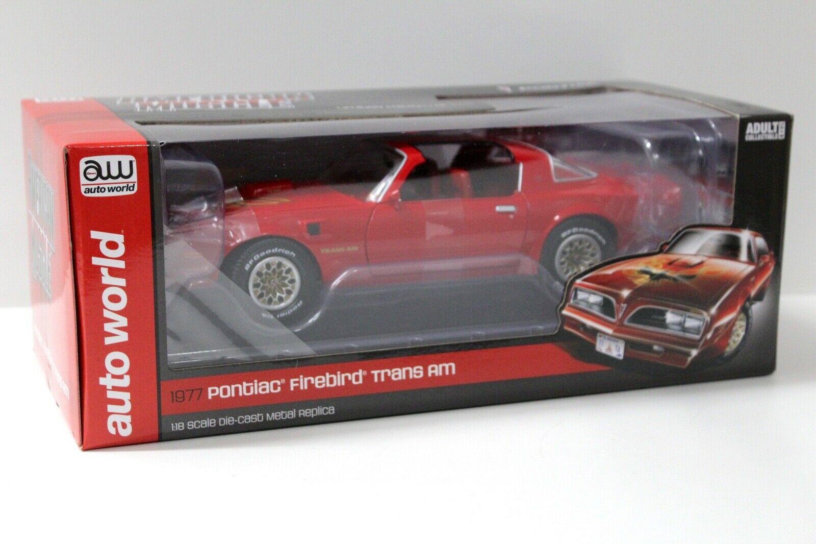 1:18 Auto World Pontiac Firebird Trans Am 1977 red