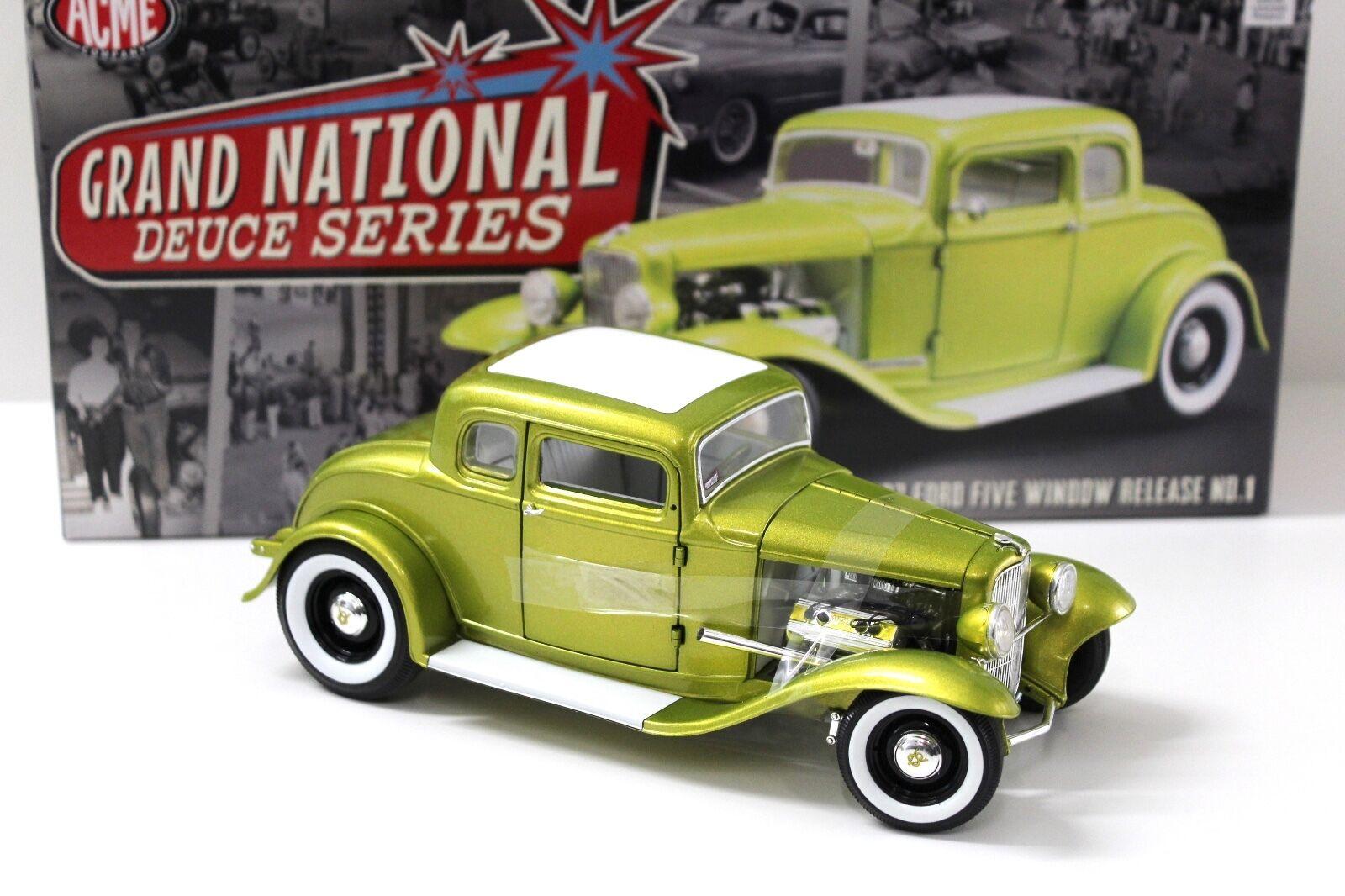 1:18 ACME 1932 Ford Five Window Hot Rod lemon cosmic