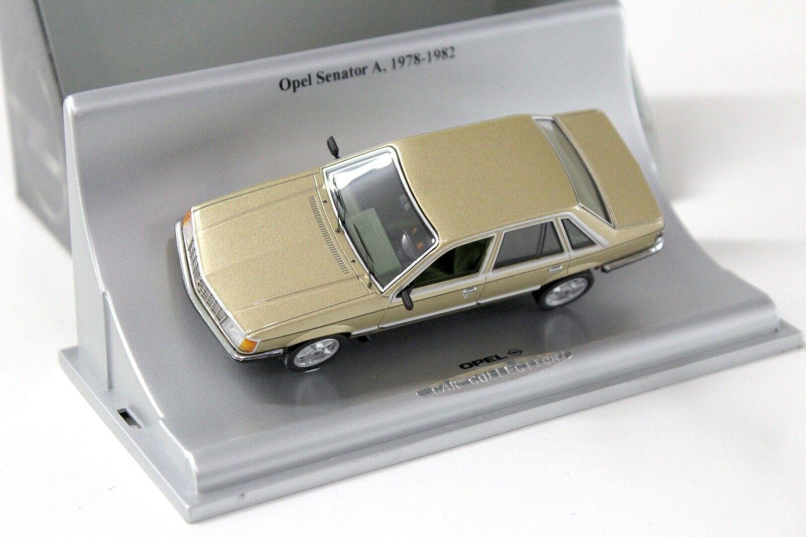 1:43 Schuco Opel Senator A Sedan gold Car Collection DEALER VERSION
