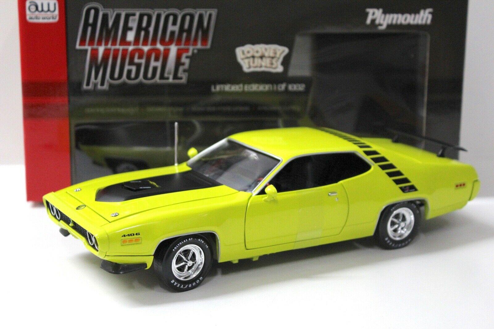 1:18 Auto World Plymouth Road Runner 1971 yellow