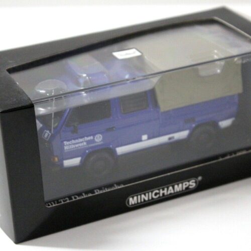 1:43 Minichamps VW T3 Doka-Pritsche THW Hannover blue