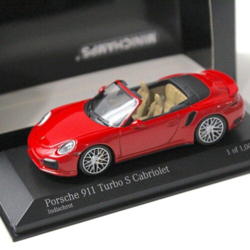 1:43 Minichamps Porsche 911 (991) Turbo S Cabriolet red