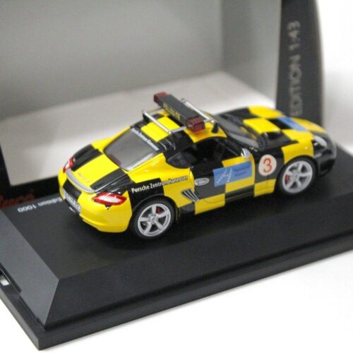 1:43 Schuco Porsche Cayman S "FOLLOW ME" Airport Hannover