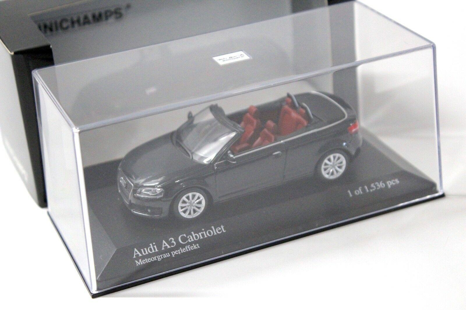 1:43 Minichamps Audi A3 Cabriolet Meteor grey