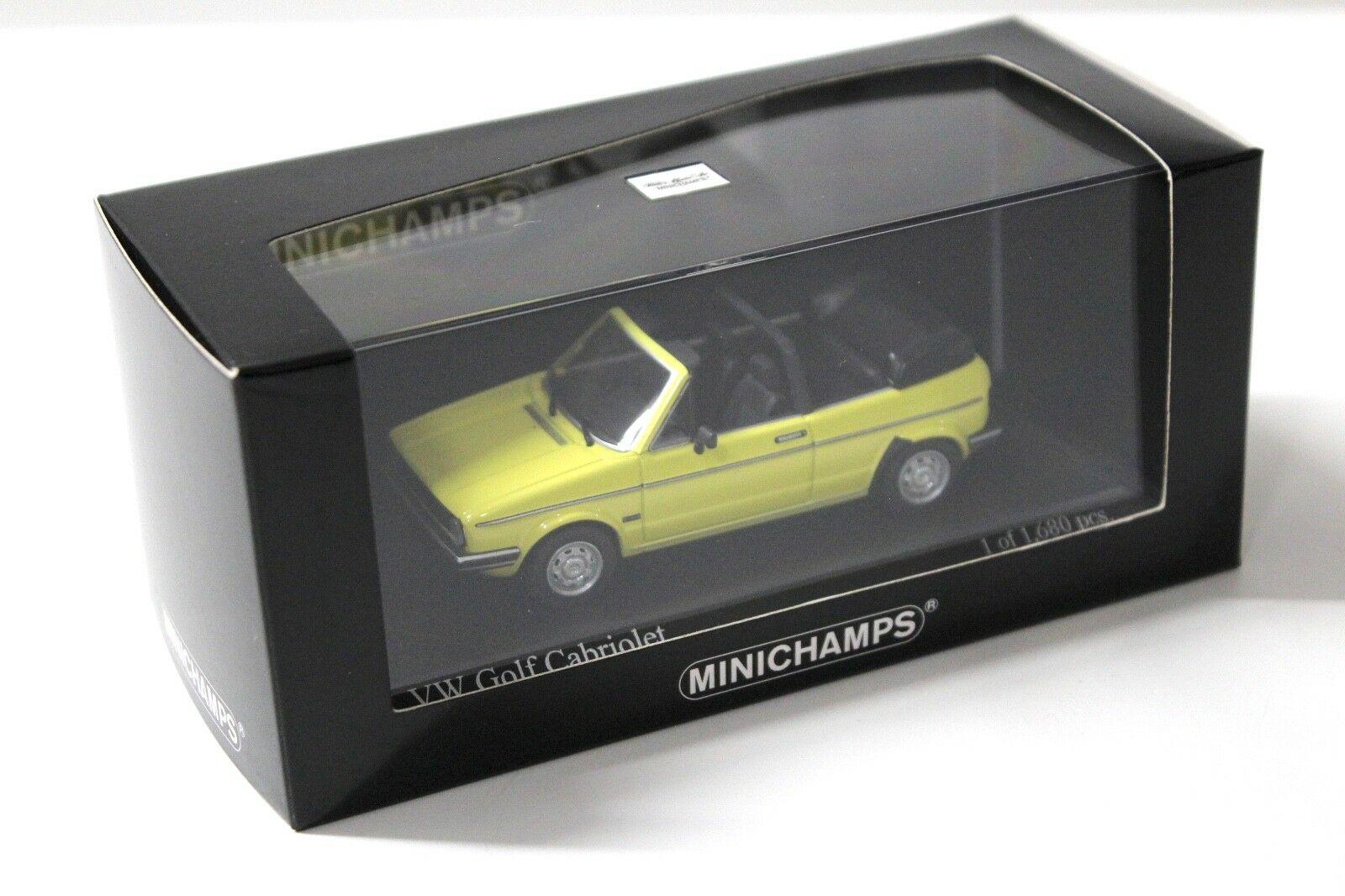 1:43 Minichamps VW Golf 1 MKI Cabriolet lemon yellow 1980
