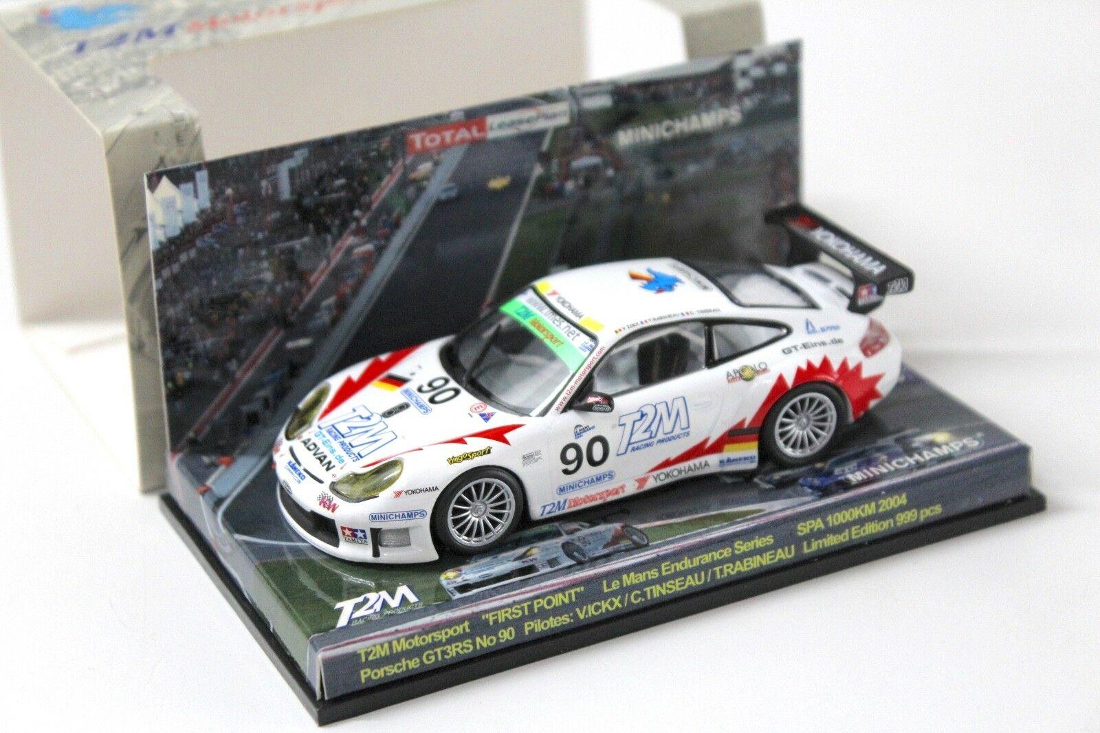 1:43 Minichamps Porsche 911 GT3 RS T2M #90 SPA 2004 white