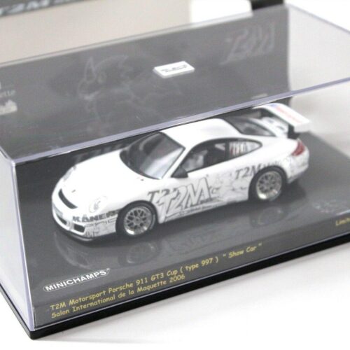 1:43 Minichamps Porsche 911 GT3 CUP T2M Show Car 2006 white