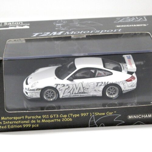 1:43 Minichamps Porsche 911 GT3 CUP T2M Show Car 2006 white