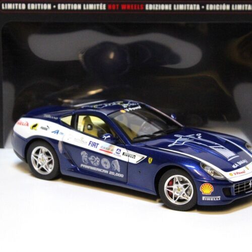 1:18 Hot Wheels Elite Ferrari 599 GTB FIORANO Panamericana blue/white