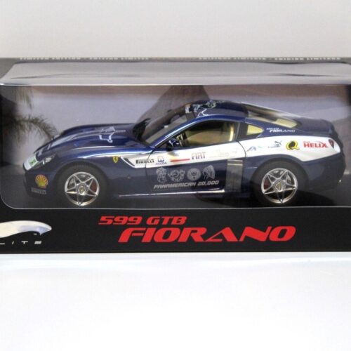 1:18 Hot Wheels Elite Ferrari 599 GTB FIORANO Panamericana blue/white