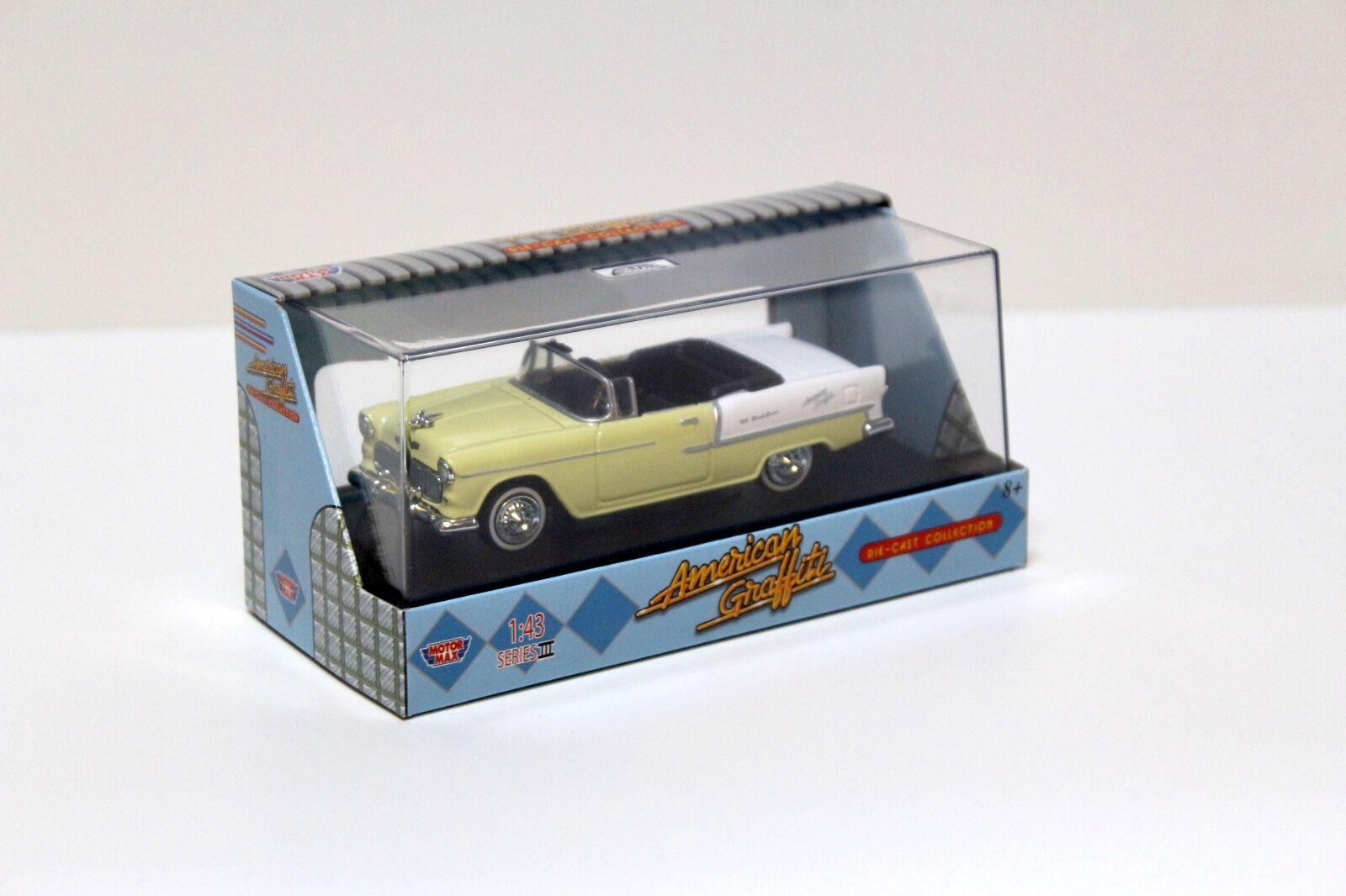1:43 Motor Max 1955 Chevy Bel Air *American Graffiti* yellow