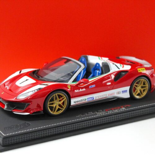 1:18 BBR Ferrari 488 Pista Spider No. 1 Niki Lauda Edition red 2018