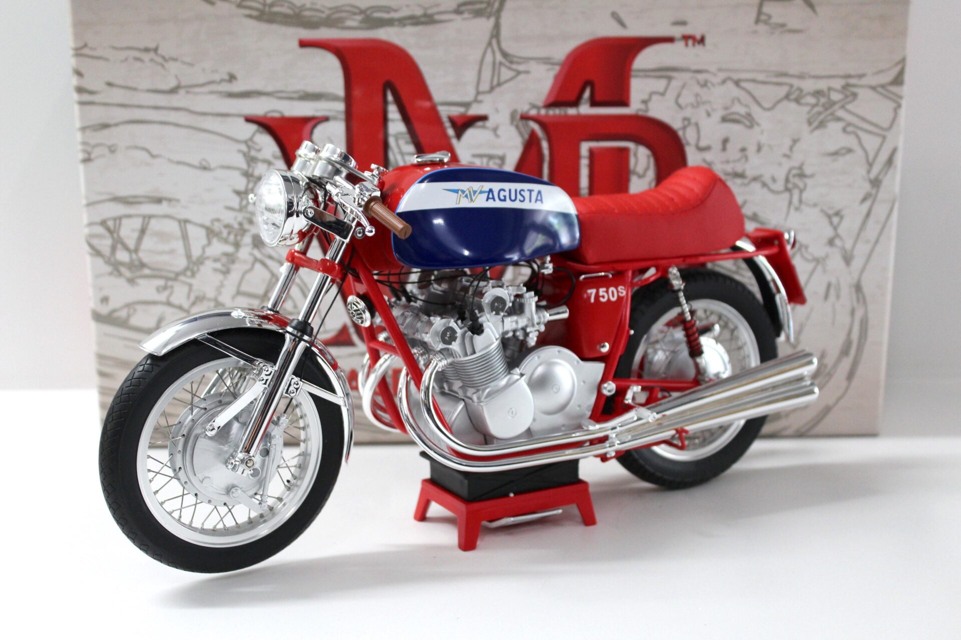 1:6 VMB MV Agusta 750S 1972 blue/ red Premium Bike Motorrad