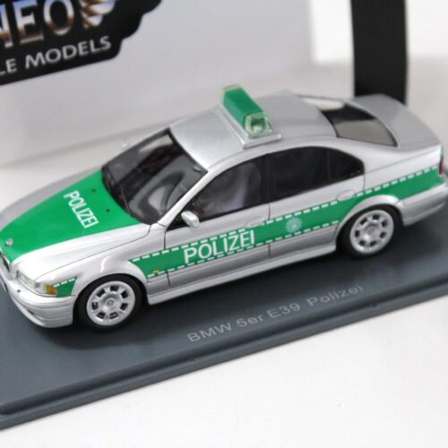 1:43 NEO BMW 5er 530i E39 Limousine POLIZEI silver/green