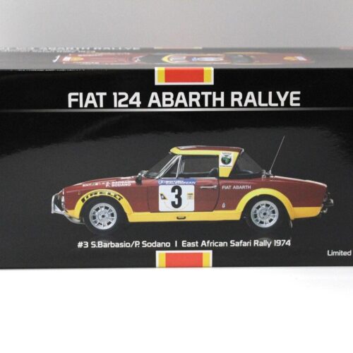 1:18 SunStar Fiat 124 Abarth Rallye African Safari #3 S.Barbasio