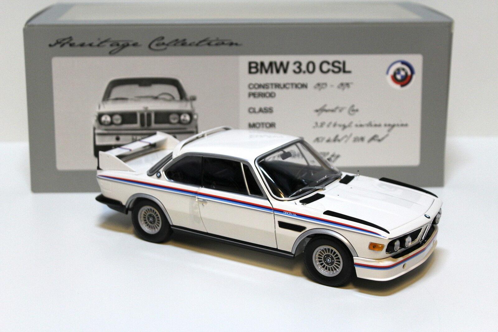 1:18 Minichamps BMW 3.0 CSL white Heritage Collection DEALER VERSION