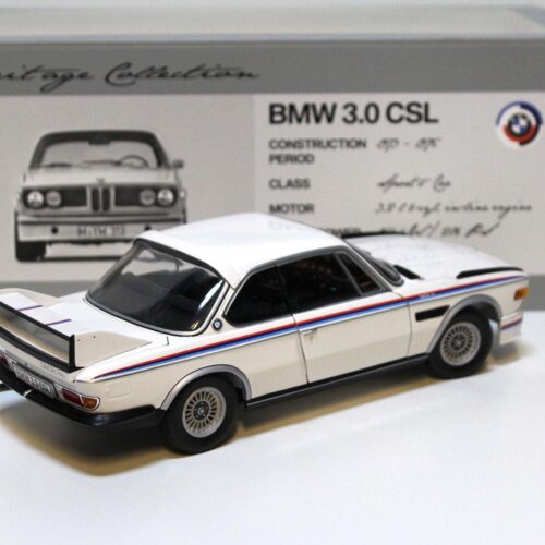 1:18 Minichamps BMW 3.0 CSL white Heritage Collection DEALER VERSION
