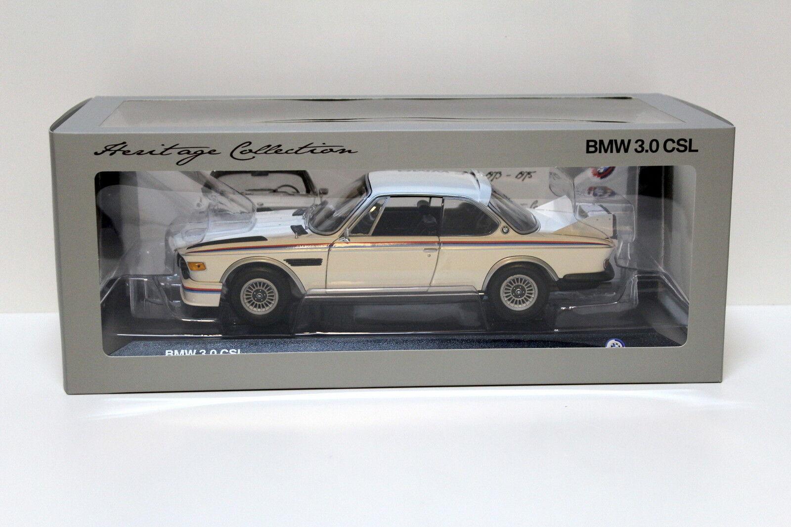 1:18 Minichamps BMW 3.0 CSL white Heritage Collection DEALER VERSION