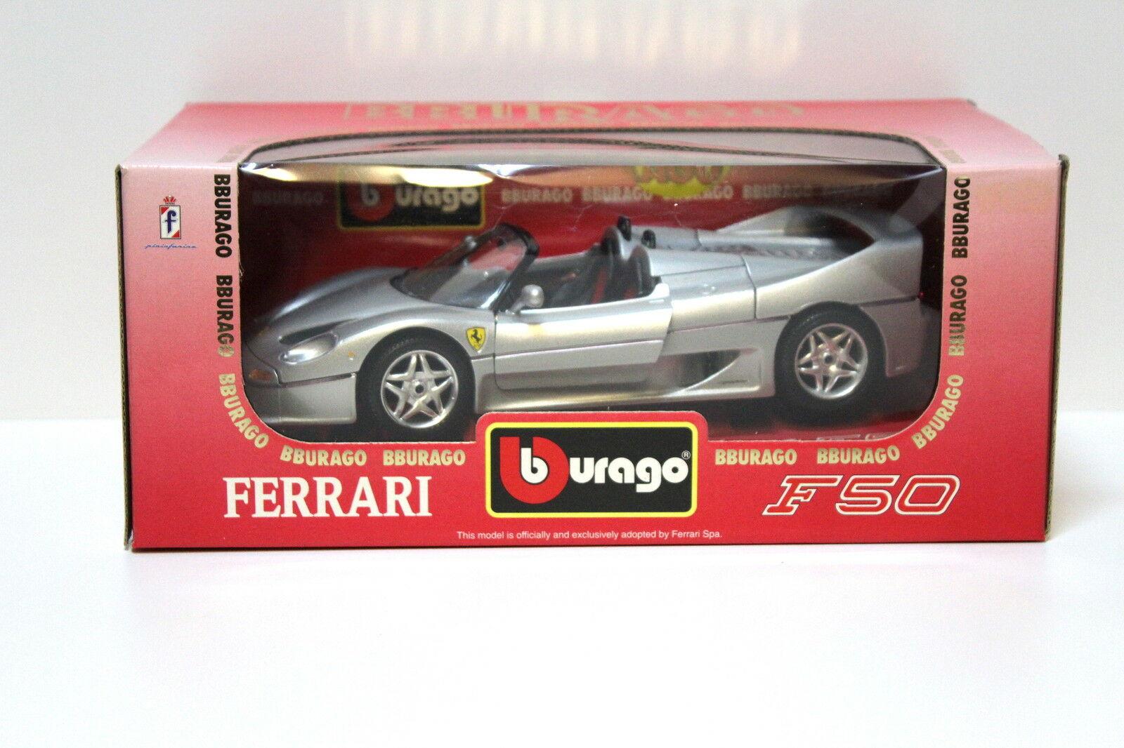 1:18 Bburago Ferrari F50 silver *FERRARI BOX*